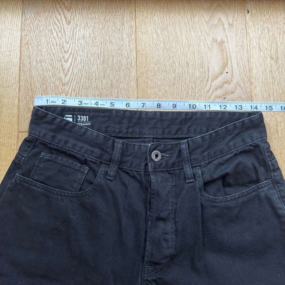 G-Star Raw 3301 Straight Denim shorts Black Jeans - 29 - Picture 13 of 15